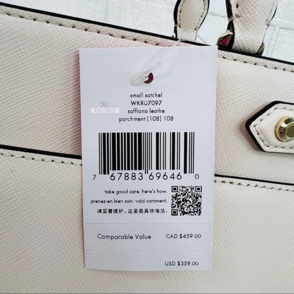 Kate Spade Staci Parchment White Small Satchel Crossbody - Picture 11 of 11